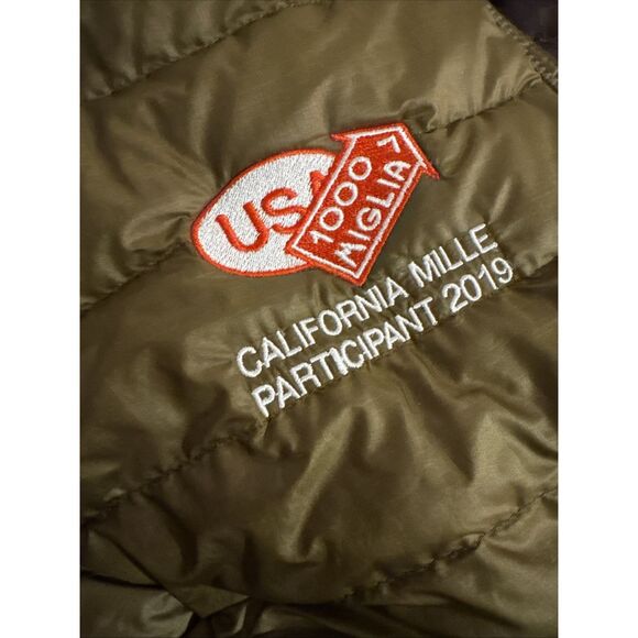 Men's Patagonia Green Olive (Camo Interior) Down Coat Jacket XXL 2XL CA Mile - Picture 6 of 7